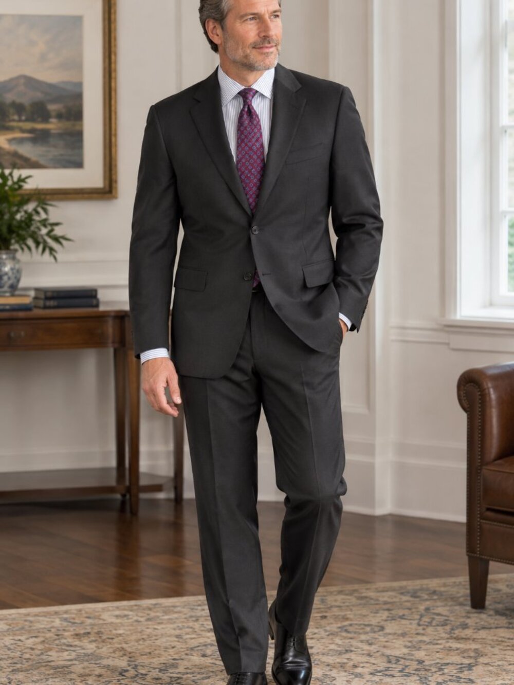 Polished! Brooks Brothers Black Two-Piece Suit